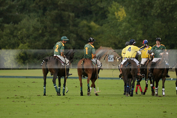 Maiz Dulce (green) v Las Esterellas (yellow) in the PSI Final polo match at Cowdray Park Polo Club on Ambersham 2 on Sunday 2013.09.08 www.polopictures.co.uk