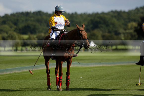 Aryana (black) v Shoreline (yellow) in a Farewell Cup polo match played on Ambersham 5 at Cowdray Park Polo Club on Wednesday 18 September 2013. www.polopictures.co.uk