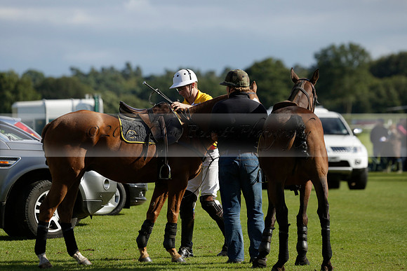 Aryana (black) v Shoreline (yellow) in a Farewell Cup polo match played on Ambersham 5 at Cowdray Park Polo Club on Wednesday 18 September 2013. www.polopictures.co.uk