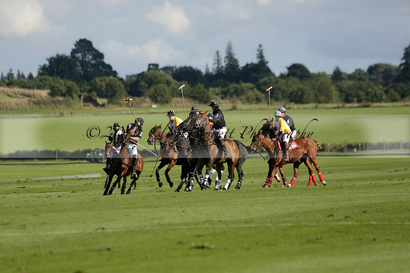 Aryana (black) v Shoreline (yellow) in a Farewell Cup polo match played on Ambersham 5 at Cowdray Park Polo Club on Wednesday 18 September 2013. www.polopictures.co.uk