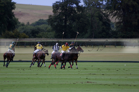 Maiz Dulce (green) v Las Esterellas (yellow) in the PSI Final polo match at Cowdray Park Polo Club on Ambersham 2 on Sunday 2013.09.08 www.polopictures.co.uk