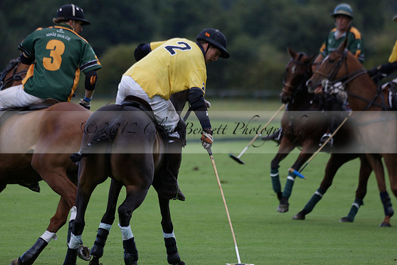 Maiz Dulce (green) v Las Esterellas (yellow) in the PSI Final polo match at Cowdray Park Polo Club on Ambersham 2 on Sunday 2013.09.08 www.polopictures.co.uk