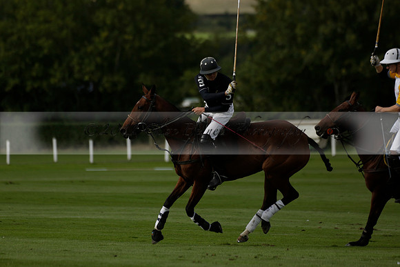 Aryana (black) v Shoreline (yellow) in a Farewell Cup polo match played on Ambersham 5 at Cowdray Park Polo Club on Wednesday 18 September 2013. www.polopictures.co.uk