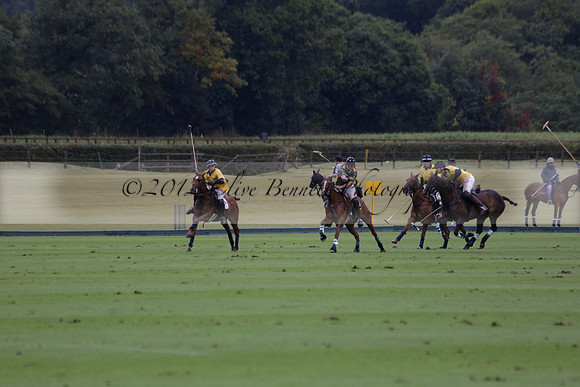 Maiz Dulce (green) v Las Esterellas (yellow) in the PSI Final polo match at Cowdray Park Polo Club on Ambersham 2 on Sunday 2013.09.08 www.polopictures.co.uk