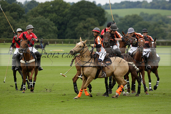 Four Quarters Black (black) v Clashleigh (red) in the Autumn Cup subsidiary final polo match on Ambersham 2 at Cowdray Park Polo Club on Sunday 22 September 2013 www.polopictures.co.uk