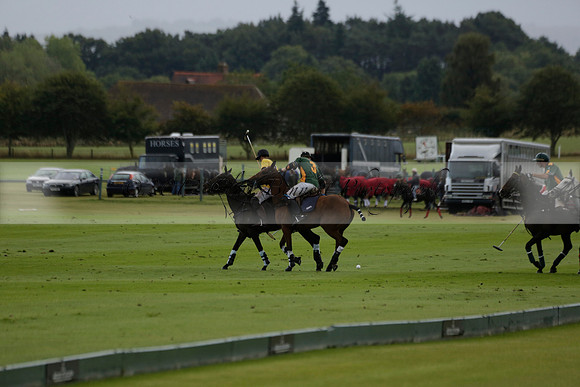 Maiz Dulce (green) v Las Esterellas (yellow) in the PSI Final polo match at Cowdray Park Polo Club on Ambersham 2 on Sunday 2013.09.08 www.polopictures.co.uk