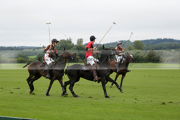 Four Quarters Black (black) v Clashleigh (red) in the Autumn Cup subsidiary final polo match on Ambersham 2 at Cowdray Park Polo Club on Sunday 22 September 2013 www.polopictures.co.uk