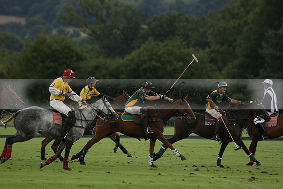 Maiz Dulce (green) v Las Esterellas (yellow) in the PSI Final polo match at Cowdray Park Polo Club on Ambersham 2 on Sunday 2013.09.08 www.polopictures.co.uk