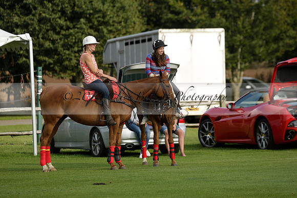 Pluma Negra (white) v Shoreline (black) in the Brecknock Cup Subsidiary final polo match played on Sunday 25 August 2013 at Cowdray Park Polo Club on Ambersham 1. 2013.10.12 www.polopictures.co.uk