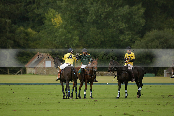 Maiz Dulce (green) v Las Esterellas (yellow) in the PSI Final polo match at Cowdray Park Polo Club on Ambersham 2 on Sunday 2013.09.08 www.polopictures.co.uk