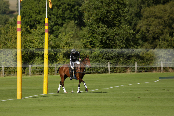 Aryana (black) v Shoreline (yellow) in a Farewell Cup polo match played on Ambersham 5 at Cowdray Park Polo Club on Wednesday 18 September 2013. www.polopictures.co.uk