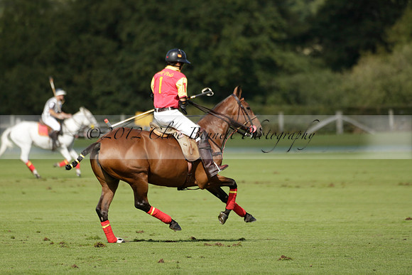 Four Quarters Black (black) v BHC (red) in a Autumn Cup polo match on Ambersham 2 at Cowdray Park Polo Club on Friday 20 September 2013 www.polopictures.co.uk