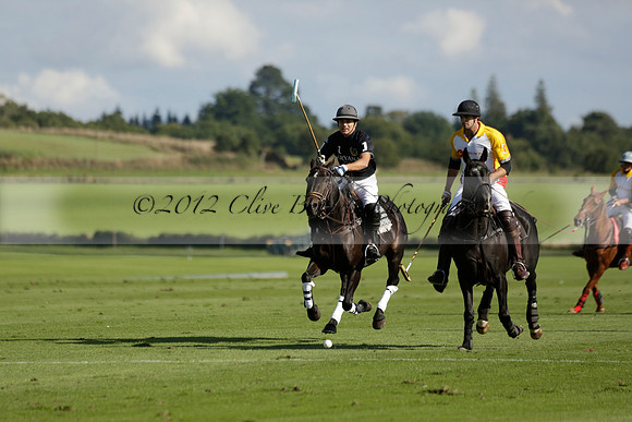 Aryana (black) v Shoreline (yellow) in a Farewell Cup polo match played on Ambersham 5 at Cowdray Park Polo Club on Wednesday 18 September 2013. www.polopictures.co.uk