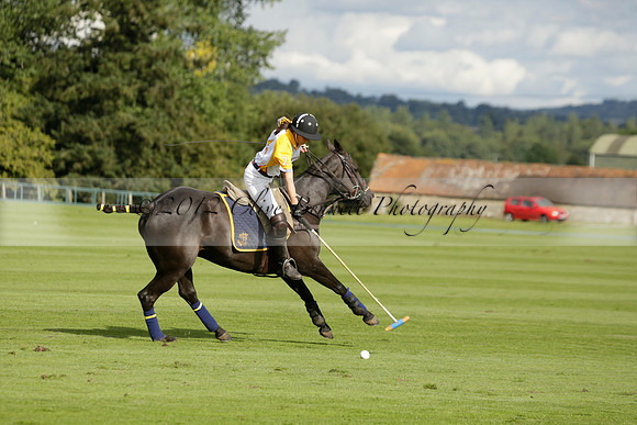Aryana (black) v Shoreline (yellow) in a Farewell Cup polo match played on Ambersham 5 at Cowdray Park Polo Club on Wednesday 18 September 2013. www.polopictures.co.uk