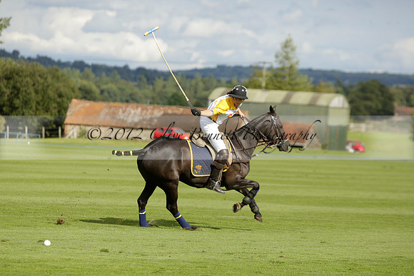 Aryana (black) v Shoreline (yellow) in a Farewell Cup polo match played on Ambersham 5 at Cowdray Park Polo Club on Wednesday 18 September 2013. www.polopictures.co.uk