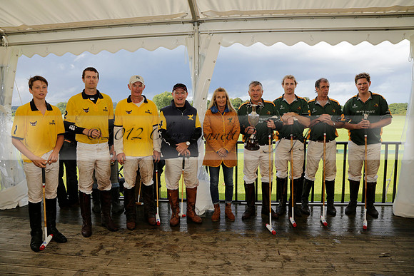 Maiz Dulce (green) v Las Esterellas (yellow) in the PSI Final polo match at Cowdray Park Polo Club on Ambersham 2 on Sunday 2013.09.08 www.polopictures.co.uk
