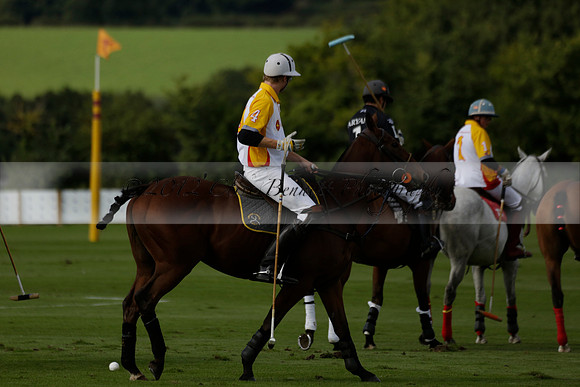 Aryana (black) v Shoreline (yellow) in a Farewell Cup polo match played on Ambersham 5 at Cowdray Park Polo Club on Wednesday 18 September 2013. www.polopictures.co.uk