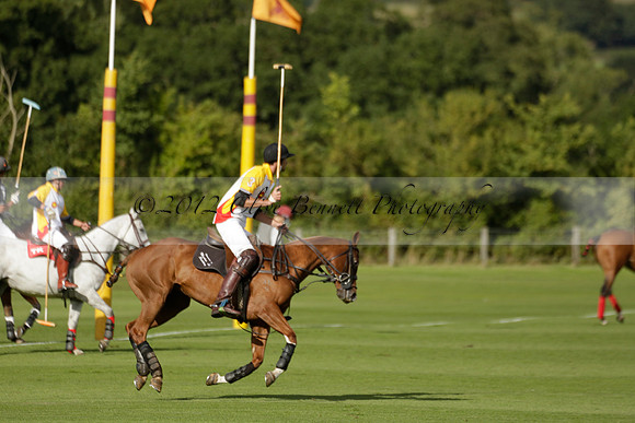 Aryana (black) v Shoreline (yellow) in a Farewell Cup polo match played on Ambersham 5 at Cowdray Park Polo Club on Wednesday 18 September 2013. www.polopictures.co.uk