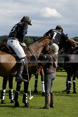 Aryana (black) v Shoreline (yellow) in a Farewell Cup polo match played on Ambersham 5 at Cowdray Park Polo Club on Wednesday 18 September 2013. www.polopictures.co.uk
