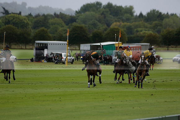 Maiz Dulce (green) v Las Esterellas (yellow) in the PSI Final polo match at Cowdray Park Polo Club on Ambersham 2 on Sunday 2013.09.08 www.polopictures.co.uk