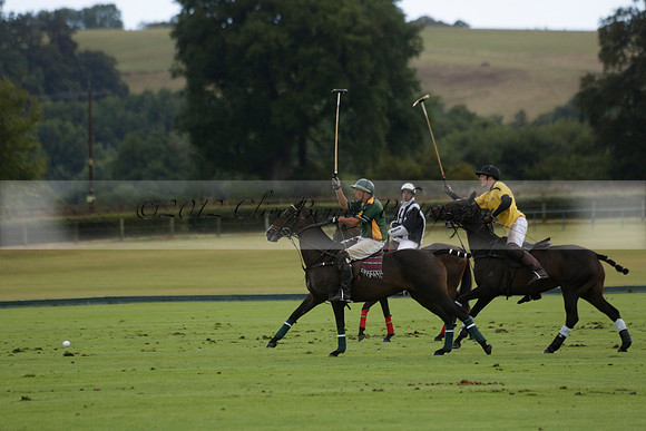 Maiz Dulce (green) v Las Esterellas (yellow) in the PSI Final polo match at Cowdray Park Polo Club on Ambersham 2 on Sunday 2013.09.08 www.polopictures.co.uk