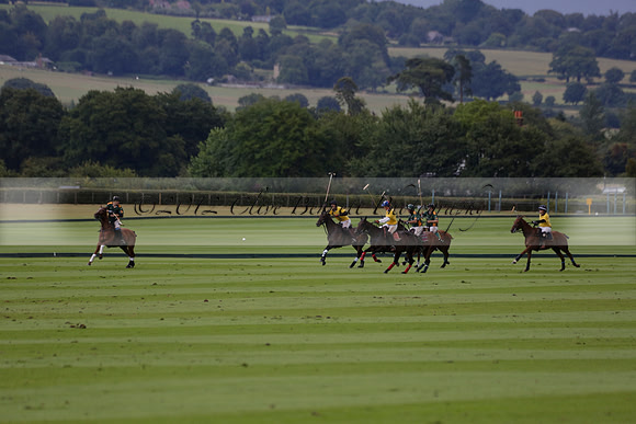 Maiz Dulce (green) v Las Esterellas (yellow) in the PSI Final polo match at Cowdray Park Polo Club on Ambersham 2 on Sunday 2013.09.08 www.polopictures.co.uk