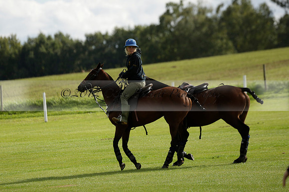 Aryana (black) v Shoreline (yellow) in a Farewell Cup polo match played on Ambersham 5 at Cowdray Park Polo Club on Wednesday 18 September 2013. www.polopictures.co.uk
