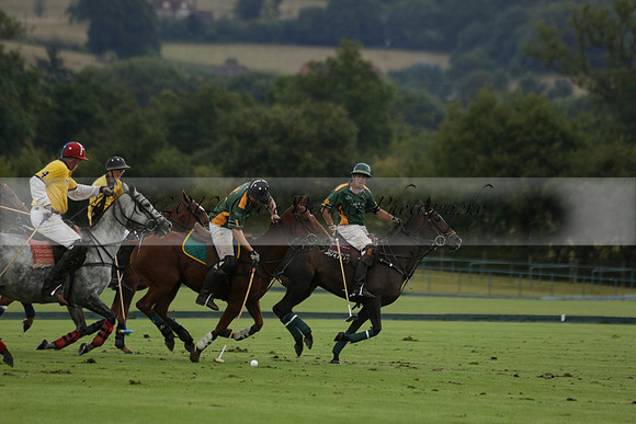 Maiz Dulce (green) v Las Esterellas (yellow) in the PSI Final polo match at Cowdray Park Polo Club on Ambersham 2 on Sunday 2013.09.08 www.polopictures.co.uk