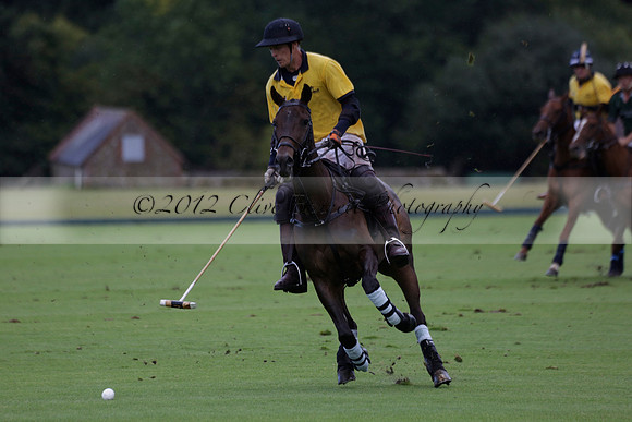 Maiz Dulce (green) v Las Esterellas (yellow) in the PSI Final polo match at Cowdray Park Polo Club on Ambersham 2 on Sunday 2013.09.08 www.polopictures.co.uk