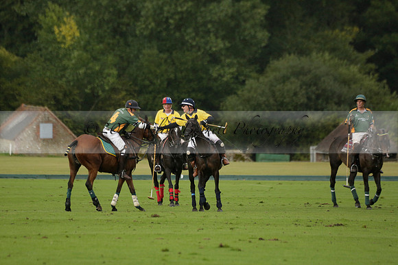 Maiz Dulce (green) v Las Esterellas (yellow) in the PSI Final polo match at Cowdray Park Polo Club on Ambersham 2 on Sunday 2013.09.08 www.polopictures.co.uk