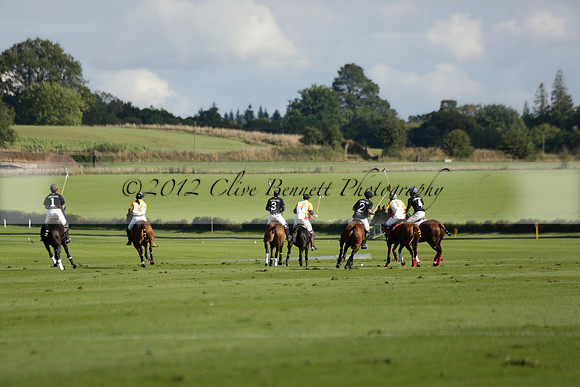 Aryana (black) v Shoreline (yellow) in a Farewell Cup polo match played on Ambersham 5 at Cowdray Park Polo Club on Wednesday 18 September 2013. www.polopictures.co.uk