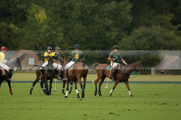 Maiz Dulce (green) v Las Esterellas (yellow) in the PSI Final polo match at Cowdray Park Polo Club on Ambersham 2 on Sunday 2013.09.08 www.polopictures.co.uk