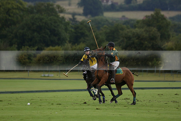 Maiz Dulce (green) v Las Esterellas (yellow) in the PSI Final polo match at Cowdray Park Polo Club on Ambersham 2 on Sunday 2013.09.08 www.polopictures.co.uk