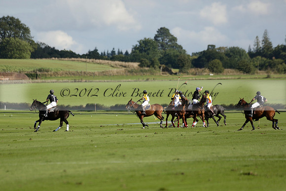 Aryana (black) v Shoreline (yellow) in a Farewell Cup polo match played on Ambersham 5 at Cowdray Park Polo Club on Wednesday 18 September 2013. www.polopictures.co.uk