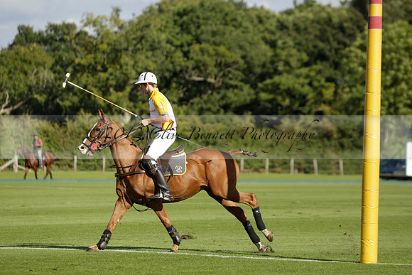 Aryana (black) v Shoreline (yellow) in a Farewell Cup polo match played on Ambersham 5 at Cowdray Park Polo Club on Wednesday 18 September 2013. www.polopictures.co.uk