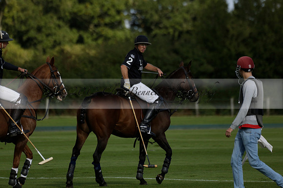 Aryana (black) v Shoreline (yellow) in a Farewell Cup polo match played on Ambersham 5 at Cowdray Park Polo Club on Wednesday 18 September 2013. www.polopictures.co.uk