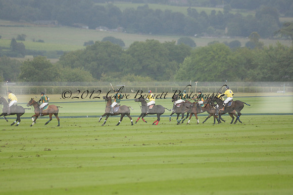 Maiz Dulce (green) v Las Esterellas (yellow) in the PSI Final polo match at Cowdray Park Polo Club on Ambersham 2 on Sunday 2013.09.08 www.polopictures.co.uk
