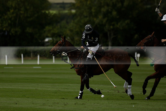 Aryana (black) v Shoreline (yellow) in a Farewell Cup polo match played on Ambersham 5 at Cowdray Park Polo Club on Wednesday 18 September 2013. www.polopictures.co.uk