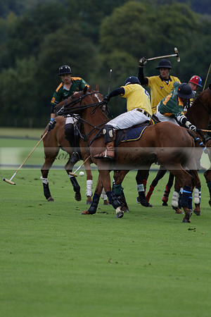 Maiz Dulce (green) v Las Esterellas (yellow) in the PSI Final polo match at Cowdray Park Polo Club on Ambersham 2 on Sunday 2013.09.08 www.polopictures.co.uk