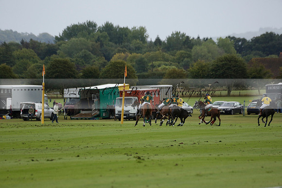 Maiz Dulce (green) v Las Esterellas (yellow) in the PSI Final polo match at Cowdray Park Polo Club on Ambersham 2 on Sunday 2013.09.08 www.polopictures.co.uk
