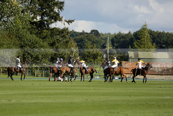 Aryana (black) v Shoreline (yellow) in a Farewell Cup polo match played on Ambersham 5 at Cowdray Park Polo Club on Wednesday 18 September 2013. www.polopictures.co.uk