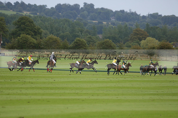 Maiz Dulce (green) v Las Esterellas (yellow) in the PSI Final polo match at Cowdray Park Polo Club on Ambersham 2 on Sunday 2013.09.08 www.polopictures.co.uk