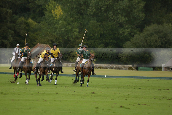 Maiz Dulce (green) v Las Esterellas (yellow) in the PSI Final polo match at Cowdray Park Polo Club on Ambersham 2 on Sunday 2013.09.08 www.polopictures.co.uk