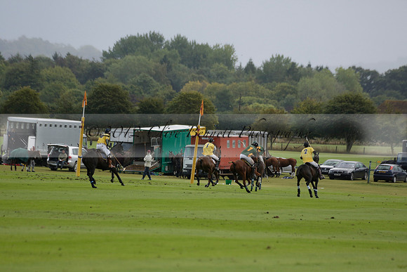 Maiz Dulce (green) v Las Esterellas (yellow) in the PSI Final polo match at Cowdray Park Polo Club on Ambersham 2 on Sunday 2013.09.08 www.polopictures.co.uk