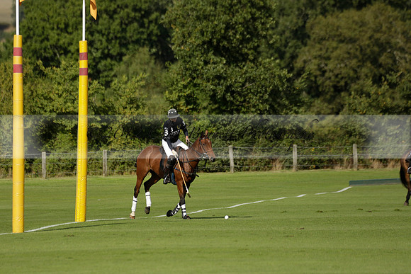 Aryana (black) v Shoreline (yellow) in a Farewell Cup polo match played on Ambersham 5 at Cowdray Park Polo Club on Wednesday 18 September 2013. www.polopictures.co.uk