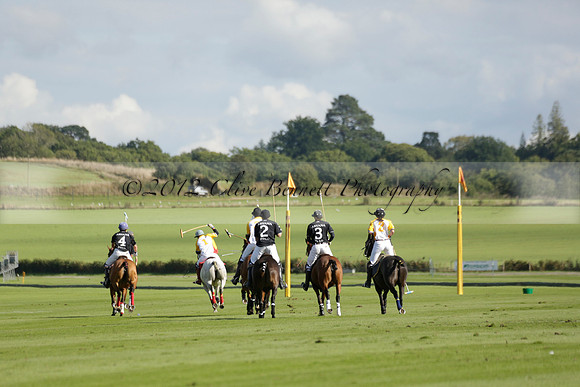 Aryana (black) v Shoreline (yellow) in a Farewell Cup polo match played on Ambersham 5 at Cowdray Park Polo Club on Wednesday 18 September 2013. www.polopictures.co.uk