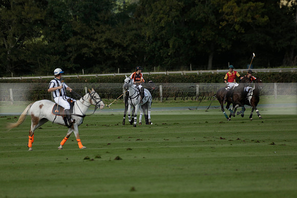 Four Quarters Black (black) v BHC (red) in a Autumn Cup polo match on Ambersham 2 at Cowdray Park Polo Club on Friday 20 September 2013 www.polopictures.co.uk