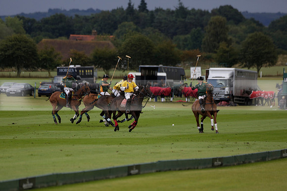 Maiz Dulce (green) v Las Esterellas (yellow) in the PSI Final polo match at Cowdray Park Polo Club on Ambersham 2 on Sunday 2013.09.08 www.polopictures.co.uk
