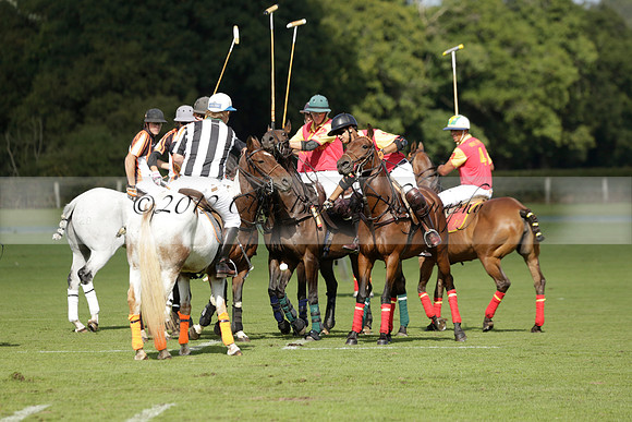 Four Quarters Black (black) v BHC (red) in a Autumn Cup polo match on Ambersham 2 at Cowdray Park Polo Club on Friday 20 September 2013 www.polopictures.co.uk