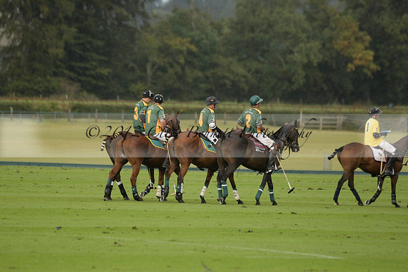 Maiz Dulce (green) v Las Esterellas (yellow) in the PSI Final polo match at Cowdray Park Polo Club on Ambersham 2 on Sunday 2013.09.08 www.polopictures.co.uk